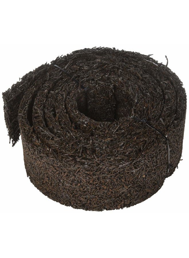 Plow & Hearth 55632 Recycled Rubber Permanent Garden Mulch Border, 120 L x 4.50 W, Black - Image 1