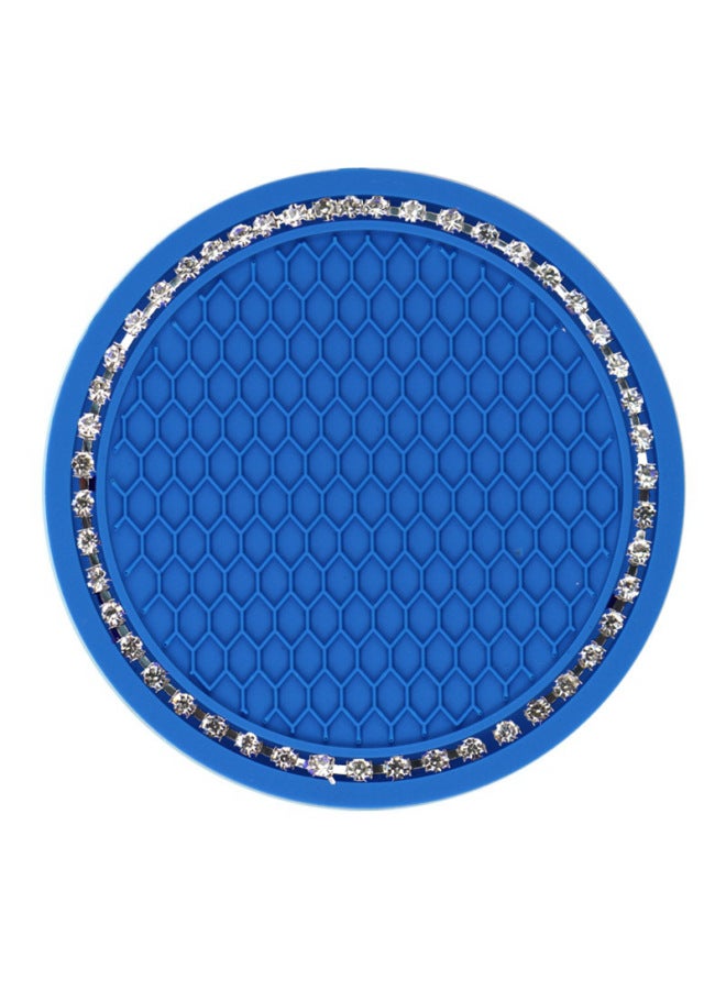 Creative Grid Honeycomb Steam Car Water Cup Mat Multifunctional Car Storage With Rhinestone Anti-slip Mat
