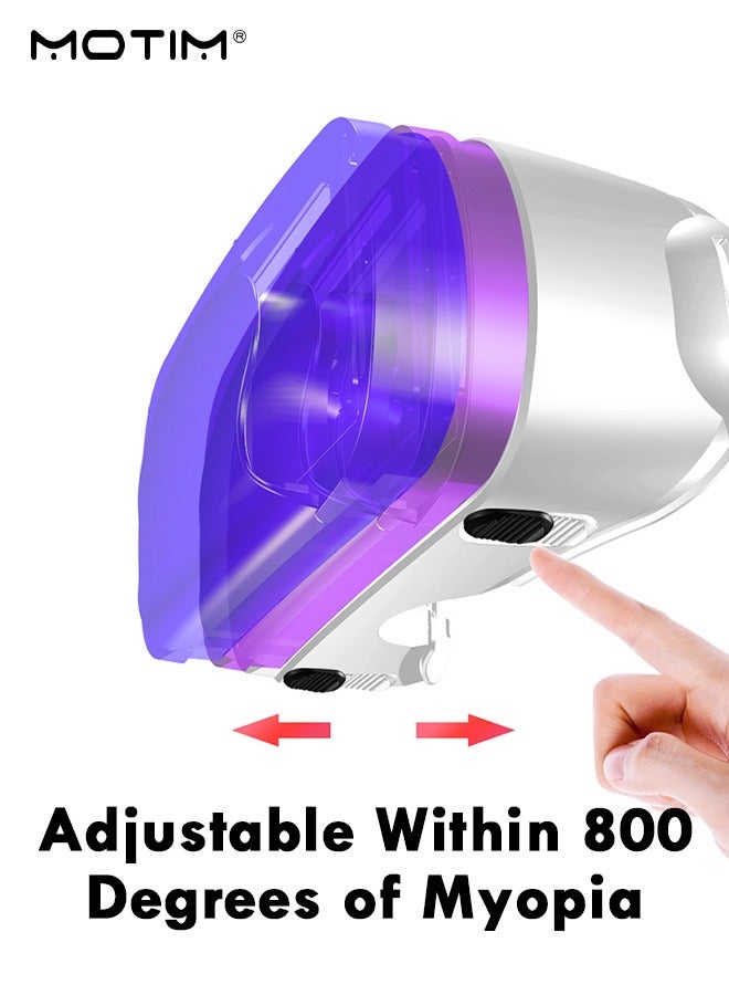 Motim 3D Virtual Reality Helmet with Controller (Support 4.7-7.0 inch mobile phones) for Movies and Games, Blue Light, VR Glasses Goggles + Y1 Joystick - Image 4