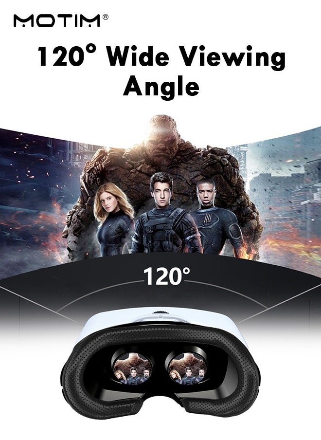 Motim - 3D Virtual Reality Helmet for Movies and Games, Blue Light, Thousand Magic Mirror, VR Glasses Goggles + Y1 Joystick - Image 1