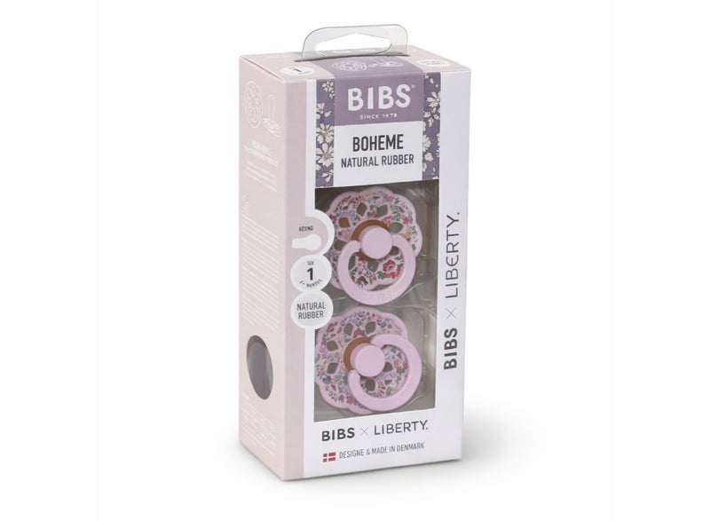بيبس لهاية BIBS x Liberty Boheme لاتكس مقاس 1 - Blossom Mix، عبوة 2 - Image 1