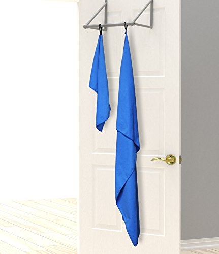 EPAuto Microfiber Fast Drying Towels 2-Pack (60" x 30", 24" x 15") for Travel, Gym, Camping, Beach and Backpacking, Blue - Image 3