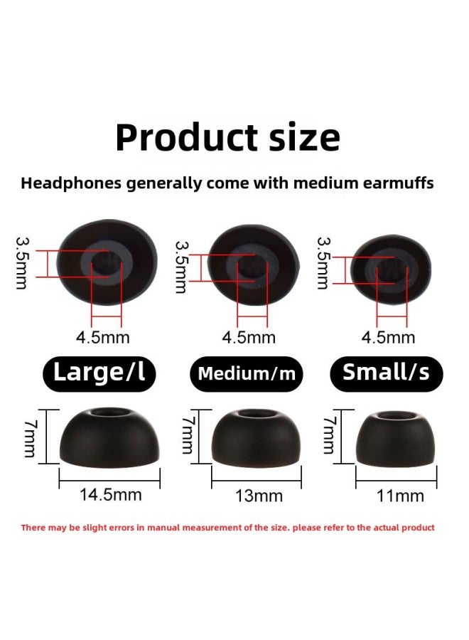 Applicable To Huawei 4i/5i Earcap Bluetooth Headset Silicone Earmuffs Earmuffs Earmuffs Earmuffs Earmuffs Soft Plug Accessories-Color:1 White (large Size)-Model:Honor Earbuds X3  - Image 2