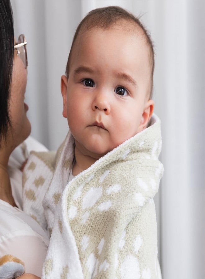 Living Textiles Chenille Knitted Blanket - Taupe Sun Flower - Image 5