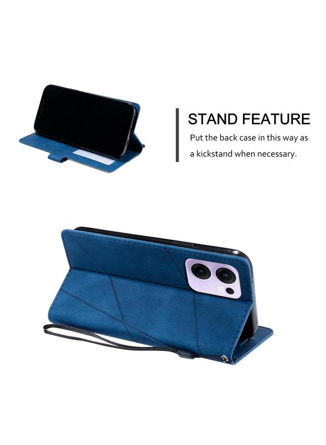 erorex Case For OPPO Reno13 F 5G Global/ 4G India Skin Feel Splicing Leather Phone Case - Image 5