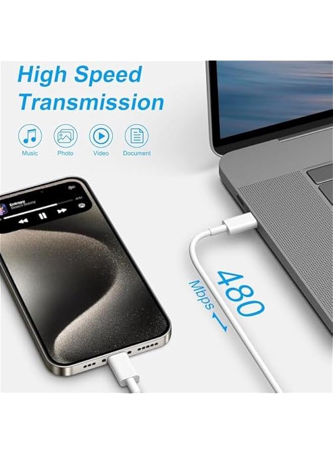 Concretization 20W Fast Charger for iPhone Charger Head,With 2m 6Ft Type C Cable for iPhone 15/15 Pro/15 Pro Max, iPad Pro, Air 5/4, 10th, Samsung Galaxy and Android Phone (2) White