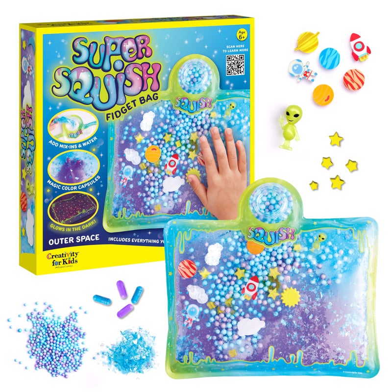 Creativity for Kids Super Squish Fidget Bag: Outer Space - DIY Craft Kits for Boys and Girls, Sensory Toys for Ages 6-8+, Galaxy Slime Space Toys and Gifts for Kids - Image 1