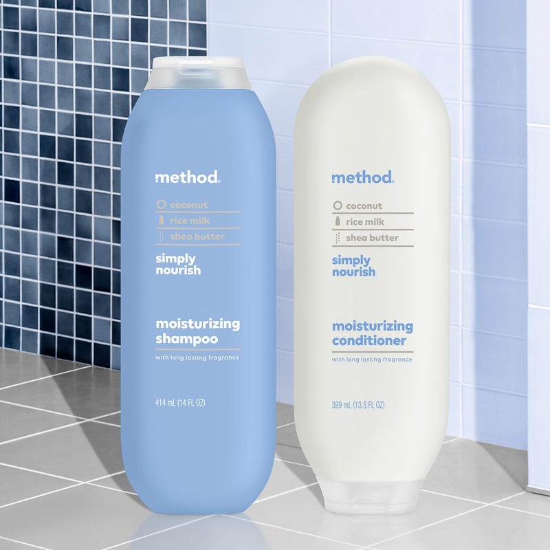 Method Moisturizing Conditioner, Simply Nourish with Shea Butter, Coconut, and Rice Milk Scent Notes, Paraben and Sulfate Free, 13.5 oz (Pack of 1) - Image 5