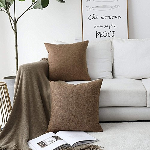 Khooti Jute Cushion Cover | 14x14 | Brown | Set of 1 | Throw Pillow Cover for Couches, Chairs, Sofas, Beds, Coffee Tables, Living Rooms, Bedrooms, Modern Boho Design - Image 2