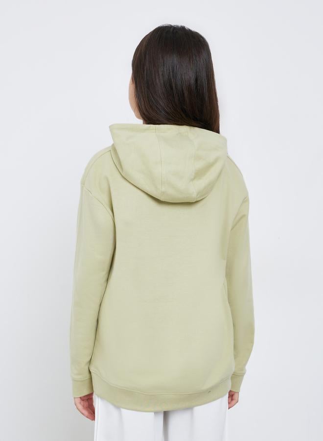Styli Teens Green Relaxed Fit Graphic Hoodie - Image 4