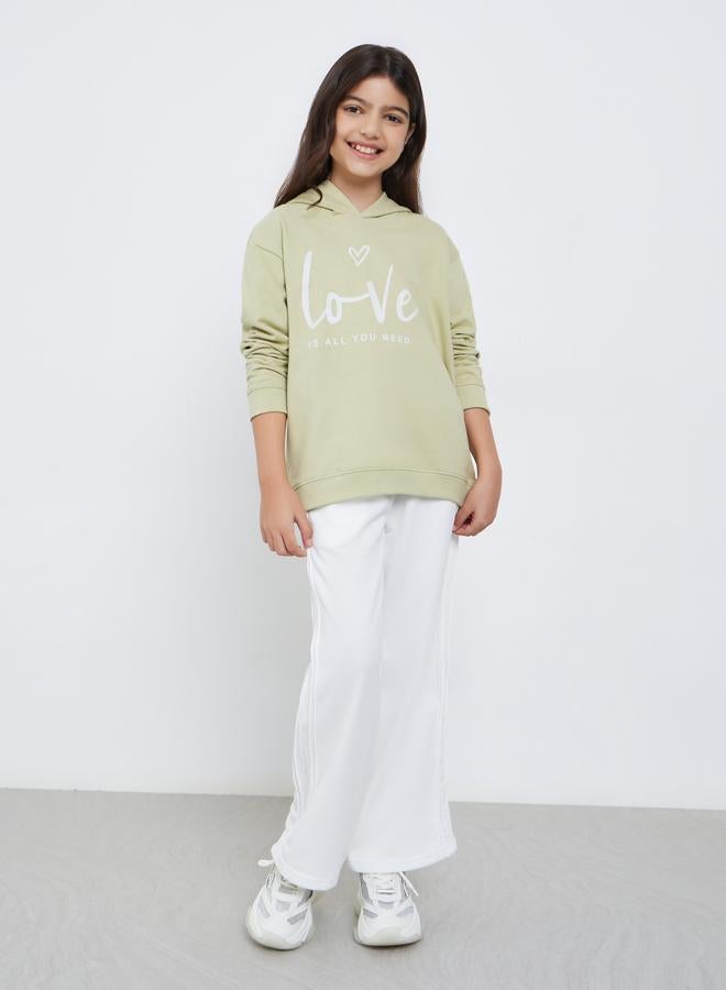 Styli Teens Green Relaxed Fit Graphic Hoodie - Image 2