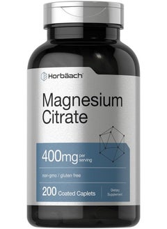 Magnesium Citrate Caplets | Vegetarian, Non-GMO, and Gluten Free Supplement | by Horbaach