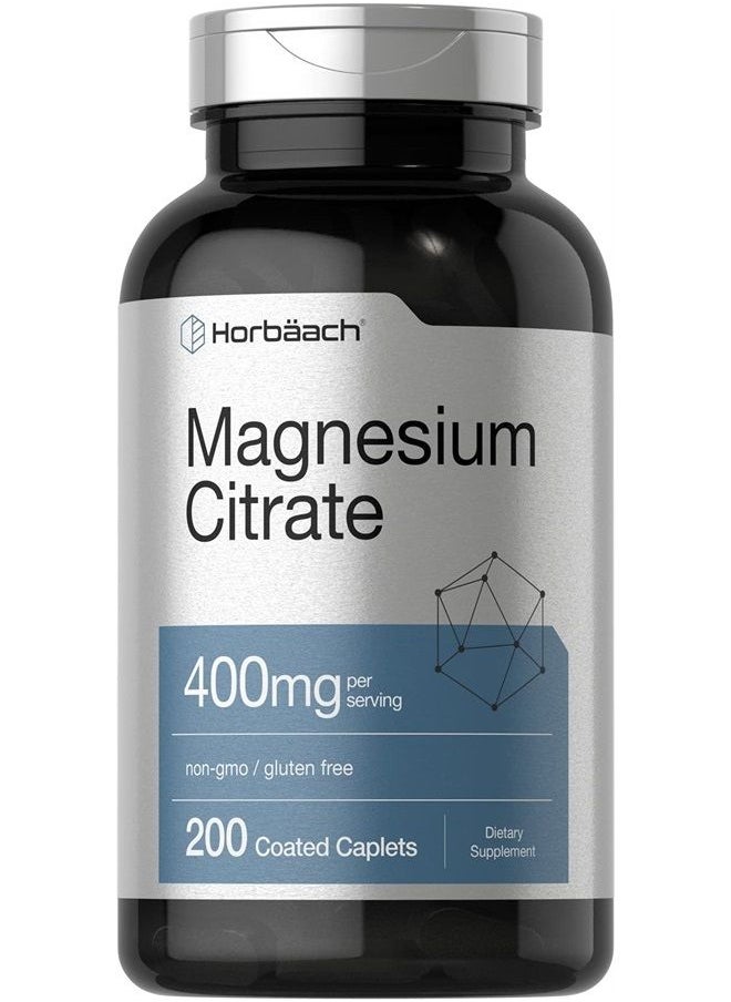 Horbäach Magnesium Citrate Caplets | Vegetarian, Non-GMO, and Gluten Free Supplement | by Horbaach  - Image 1
