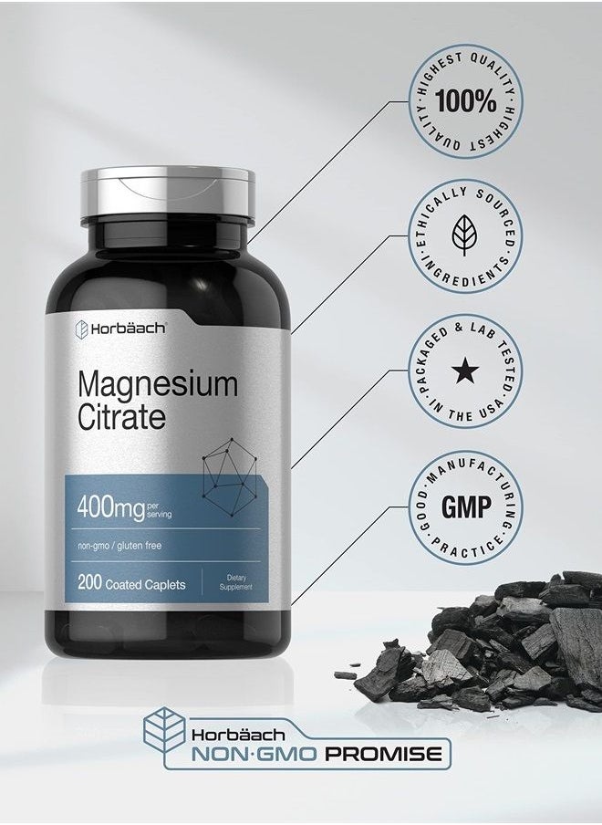 Horbäach Magnesium Citrate Caplets | Vegetarian, Non-GMO, and Gluten Free Supplement | by Horbaach  - Image 4