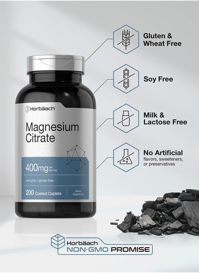 Horbäach Magnesium Citrate Caplets | Vegetarian, Non-GMO, and Gluten Free Supplement | by Horbaach  - Image 3