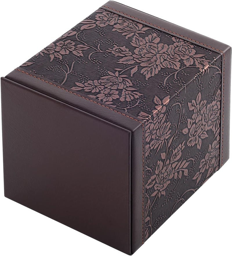 RHCSZ Antique Leather Square Tissue Box Cover/Holder,RHCSZ Table Napkin Case Dispenser,Facial Tissues Organizer with Magnetic Bottom for Home Office,Tissues Cube Box (Retro) - Image 4