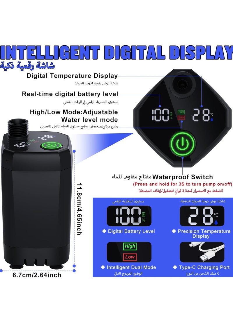 Oasisgalore Portable Travel Bidet, Wireless electric rechargable shattef and a shower head for comping, Includes a large 12L foldable bucket. - Image 5