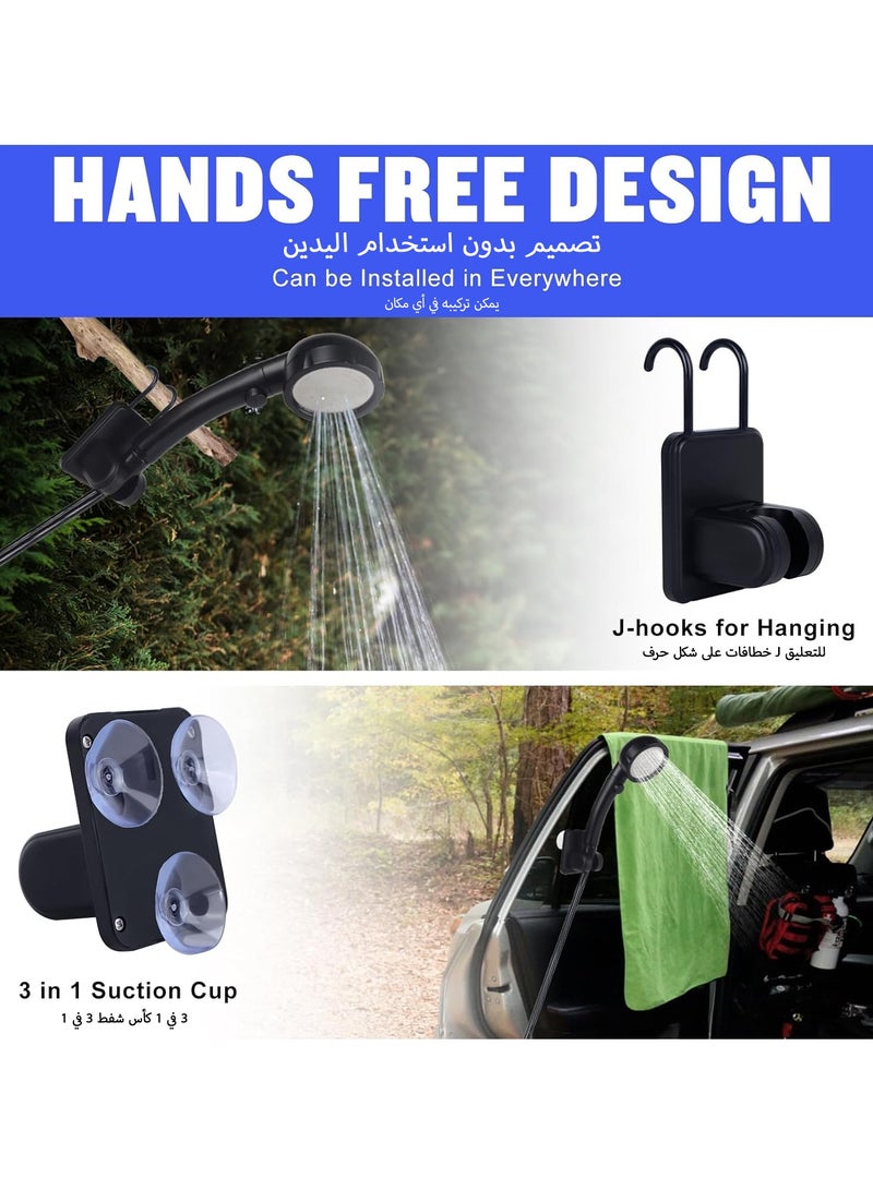 Oasisgalore Portable Travel Bidet, Wireless electric rechargable shattef and a shower head for comping, Includes a large 12L foldable bucket. - Image 4