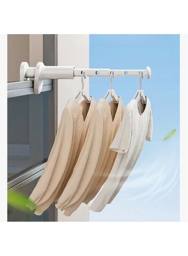 2 Pack Heavy Duty Plastic Folding Drying Rack Space Saving Travel Hangers - Image 2