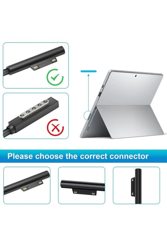 Terabyte For Microsoft Surface Pro 7 / 7 Plus / 8 / 9 / X & Laptop 3 / 4 / 5 65W Laptop Power Adapter (US Plug) - Image 4