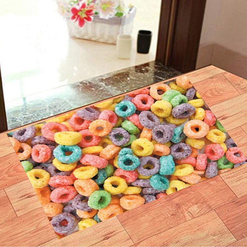 IVAZA IVAZA 3D Printed Digital Doormat Nylon Pack of 1 Piece 40X60 CM Door mat for Home EntrancePack of 1 Ring 
