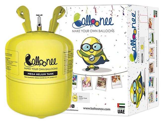 بالوني ميجا طقم هيليوم احتفالي للاستعمال مرة واحدة، أسطوانة هيليوم لنفخ البالونات في المنزل، 22.95 قدم مكعب مجموعة مضخة هيليوم للبالونات، ينفخ حتى 100 بالون لاتكس، أسطوانة هيليوم مثالية لجميع الاحتفالات - Image 1
