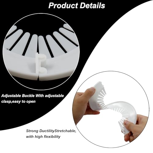 Moicstiy 4 Pcs Wall Flange Pipe Cover 50mm-78mm PP Plastic Escutcheon Water Pipe Drain Line Cover for Water Tube Wall Collars Decoration (White) - Image 4