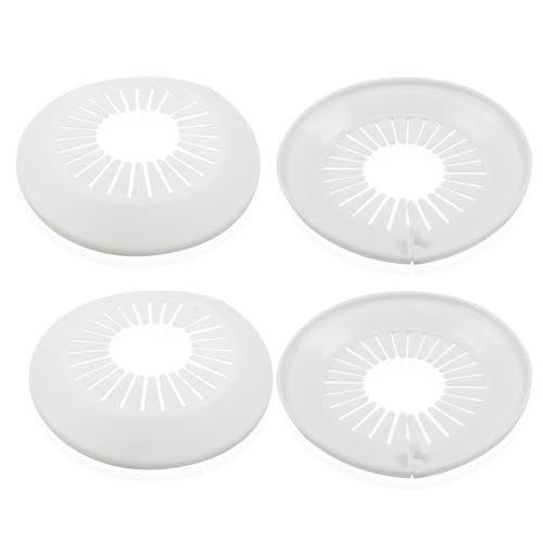 Moicstiy 4 Pcs Wall Flange Pipe Cover 50mm-78mm PP Plastic Escutcheon Water Pipe Drain Line Cover for Water Tube Wall Collars Decoration (White) - Image 2