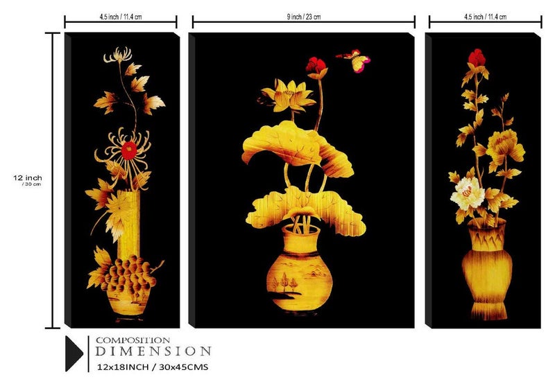 SAF paintings Synthetic Figures, Religious, Flowers Painting, Multicolour, UV Textured Print, 12 inchx18 inch - Image 3