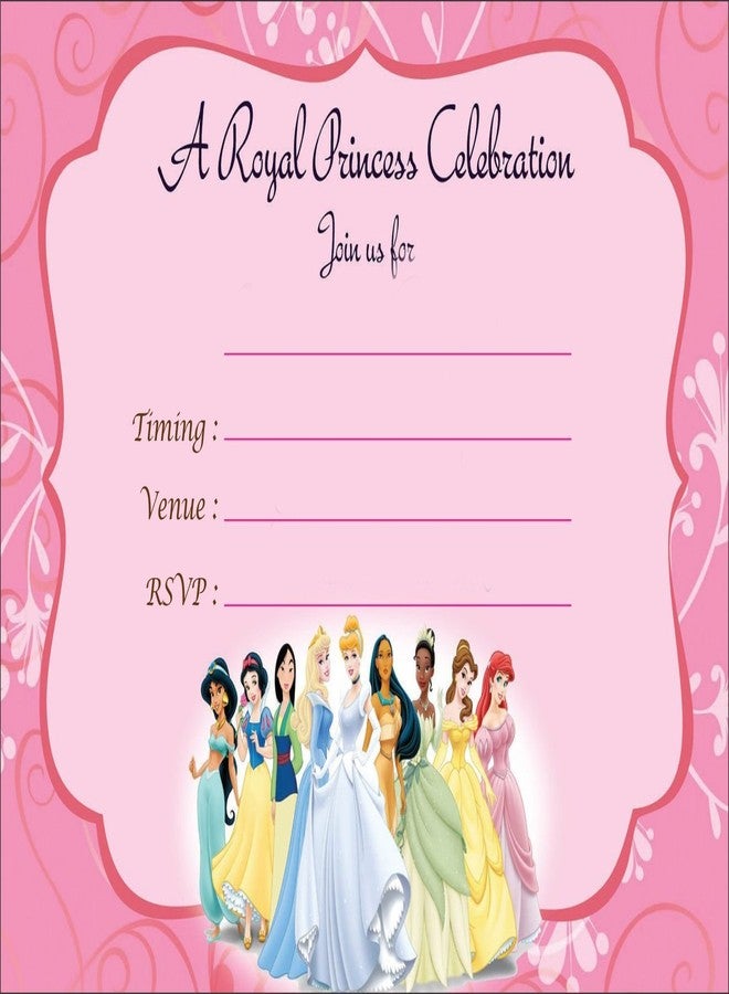 Askprints birthday metallic card invitations with envelopes - kids birthday party invitations for girls (25 count) bpc-0110-Pink - Image 1