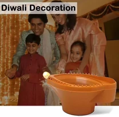 Flysmart Flysmart Water Sensor Diya No Electricity Needed Artificial Flameless Candle Panti Best for Decorations for All Occasions Ganapati Navratri Diwali Wedding Party Pack of 12  - Image 5