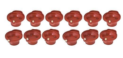 Flysmart Flysmart Water Sensor Diya No Electricity Needed Artificial Flameless Candle Panti Best for Decorations for All Occasions Ganapati Navratri Diwali Wedding Party Pack of 12  - Image 1