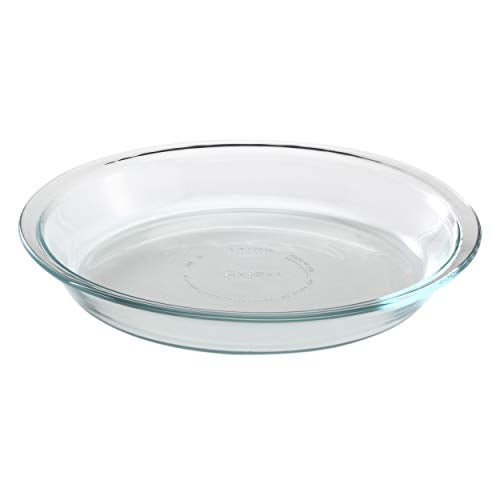 World Kitchen Pyrex Glass Bakeware Pie Plate 9" x 1.2" Pack of 2 - Clear - Original Genuine Pyrex - Made in the USA - Image 1