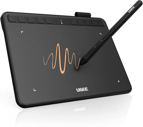 UGEE S640 Graphics Drawing Tablet, Digital Draw Art Pad with Pen Battery-Free Stylus Tilt Function 8192 Levels Pressure Sensitivity 10 Express Keys for Mac, Windows PC and Android - Image 1