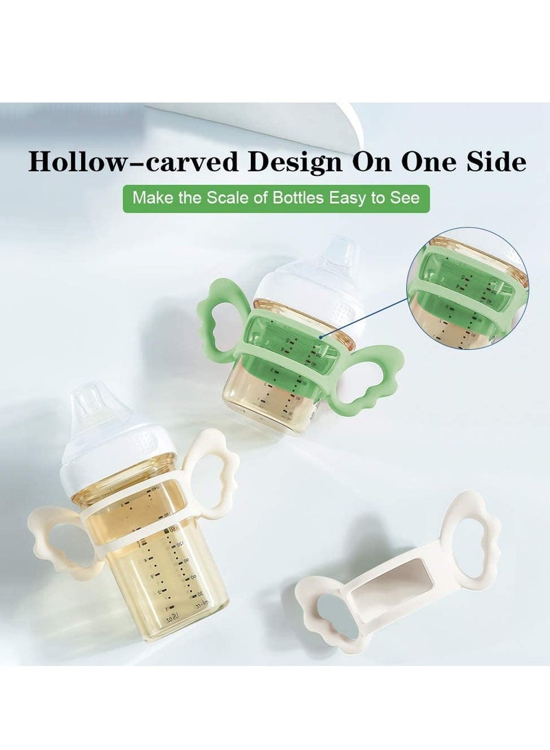 KASTWAVE مقابض زجاجة الأطفال، مقبض سيليكون بعرض  نيك لزجاجة نوك/ أفينت/ د. براونز/ هيجن وغيرها من زجاجات الأطفال بعرض 67 سم، لتسهيل قبضة الطفل (4 عبوات) - Image 5