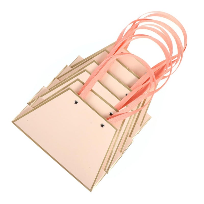 Pastel Pink Bouquet Bags 6pcs with Handles for Floral Wedding Party Gift Wrap - Image 2