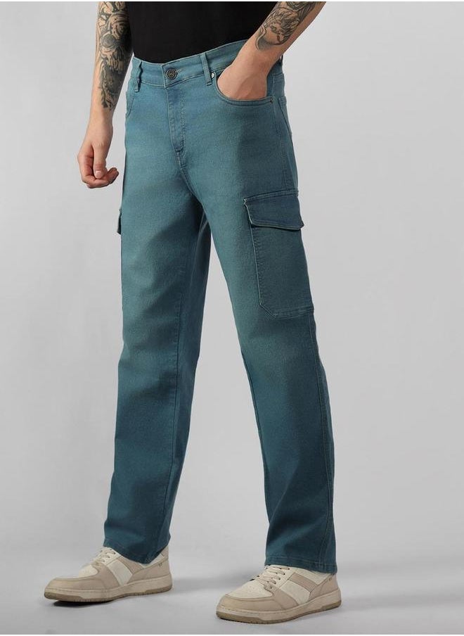 Dennis Lingo Dennis Lingo Mens Relaxed Fit Mid-Rise Stretchable Cotton Jeans by Styli  - Image 4