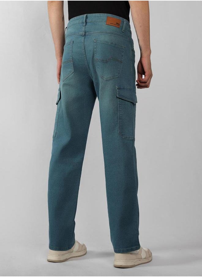 Dennis Lingo Dennis Lingo Mens Relaxed Fit Mid-Rise Stretchable Cotton Jeans by Styli  - Image 3