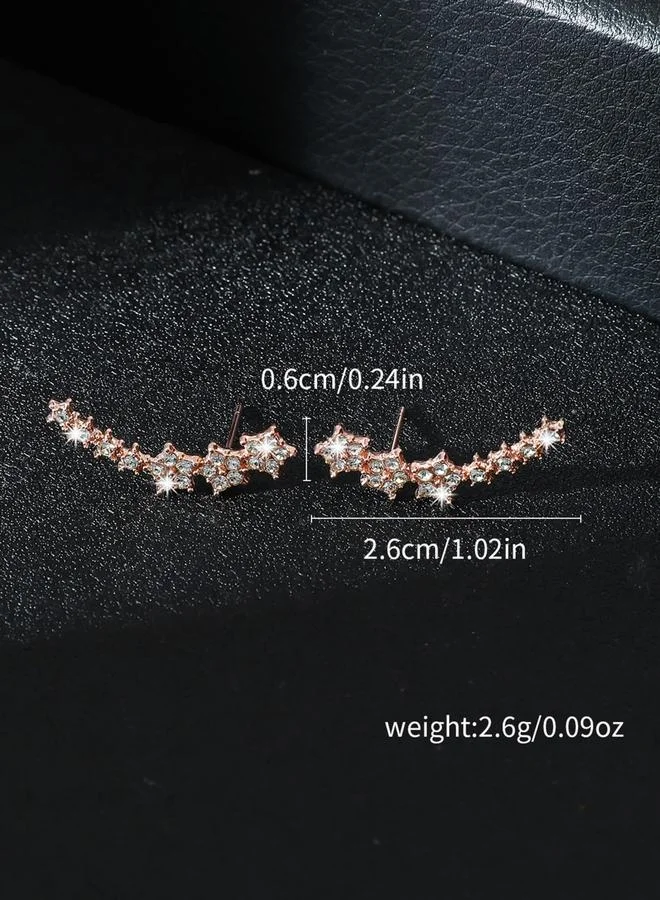 Take Two Contrast Rhinestone Embellished Earrings