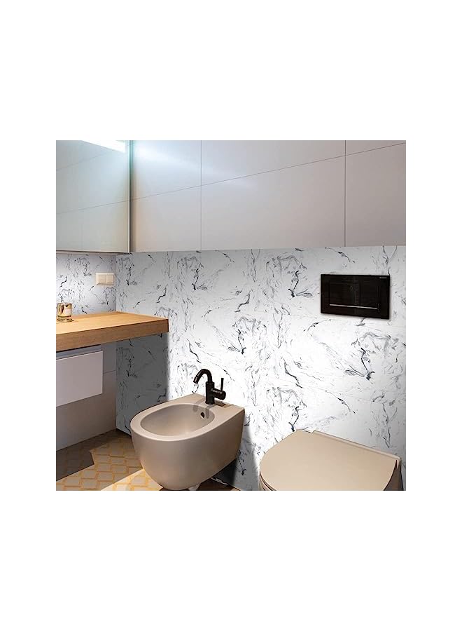 erorex Tile Stickers, 16 Pcs Tile Stickers Marble Adhesive, Luxury New Pvc Waterproof Oil Proof Dly Self Adhesive Stick, Floor Wall Decal Sticker, Kitchen Bathroom Backsplash Home Decor - Image 4