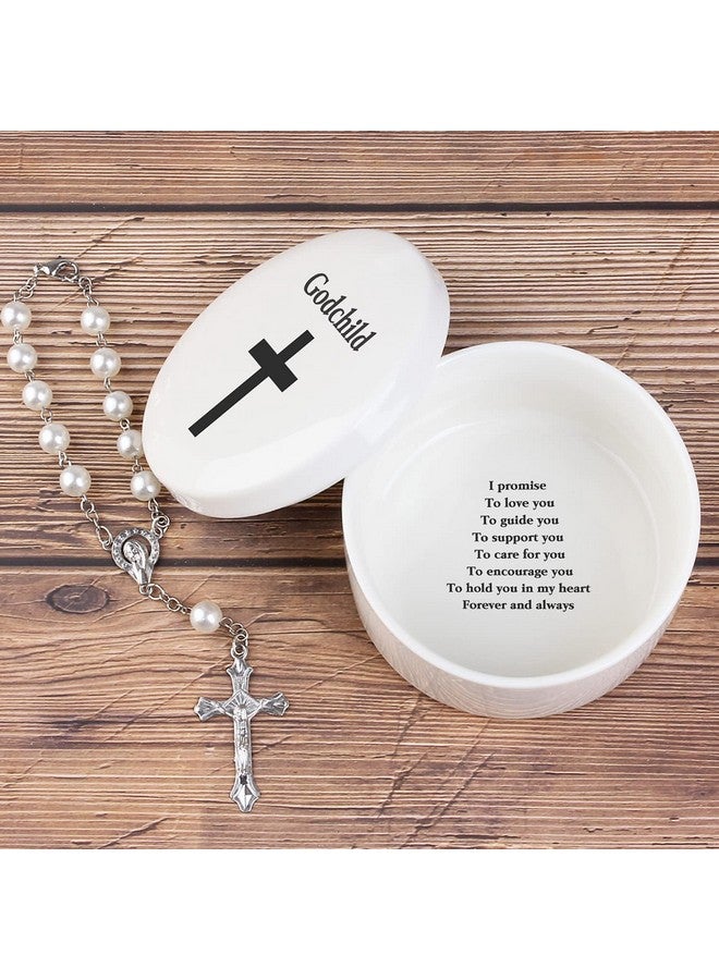 kullder Baby Baptism/Dedication/Christening Keepsake Baptism Gift for Boy Girl from Godparents, Precious Moments Girl Boy With Praying Cross, Godchild, Baptism, Baby Shower, Godchild Christmas from Godmother - Image 2