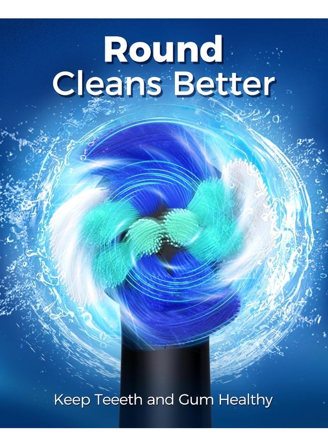 TEETHEORY Rotating Electric Toothbrush for Adults with 8 Brush Heads 2 Types 4 Modes Deep Clean Electric Toothbrush with Rechargeable Power and 2 Min Smart Timer 1 Black p1 - Image 2