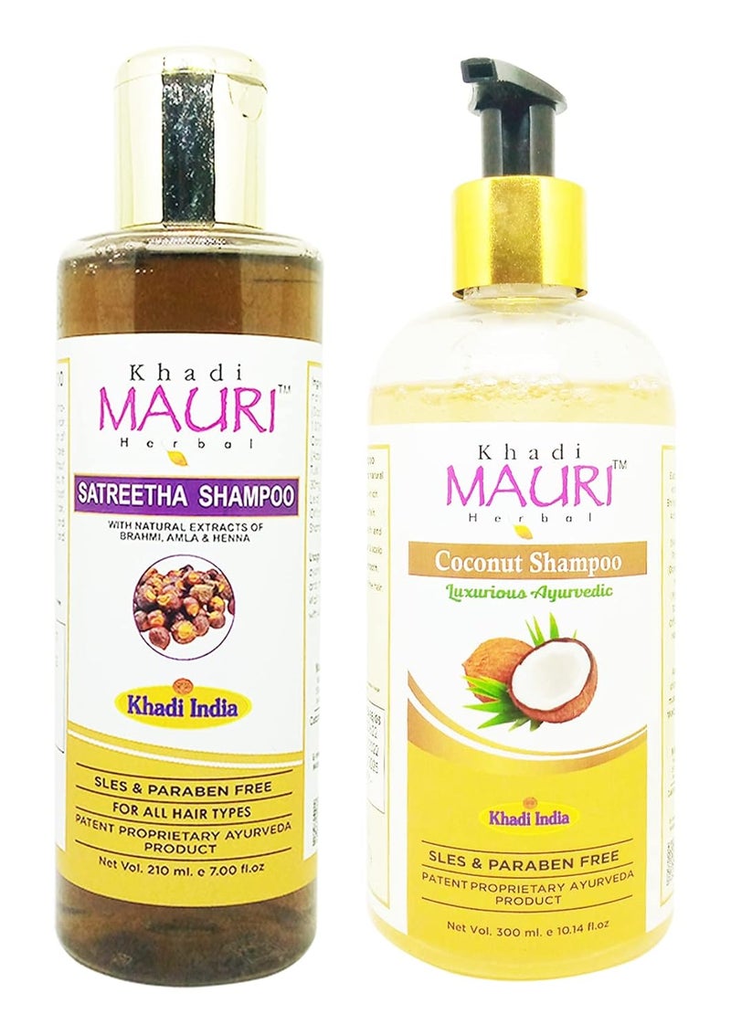 Khadi MAURI Coconut Satritha Shampoo Pack of 2 510 ml Multicolor KMCONUTSTRTSHX1EACH - Image 1