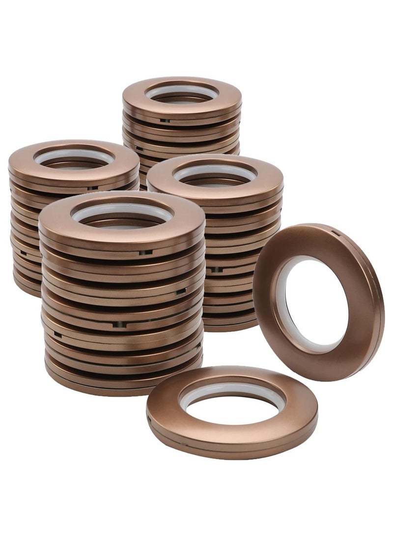 AL WADI FURNITURE AWF Al Wadi Furniture Pack of 50 Rose Gold Curtain Grommets Round Plastic Curtain Eyelet Rings with nano-scale silencer ring, DIY Rings for Window Curtain, Shower Curtain, Locker Room Door Curtain  - Image 1
