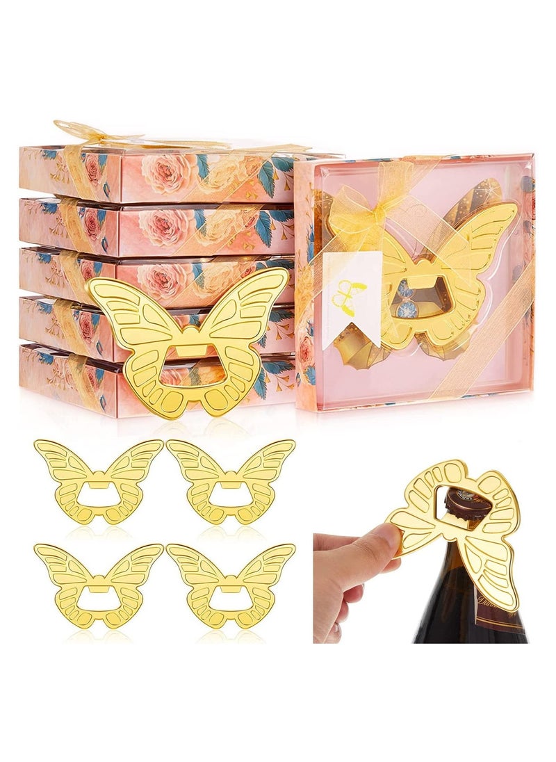 SYOSI - Butterfly Bottle Opener, 5 Pcs Wedding Favors Party Favors with Exquisite Packaging Box Wedding Gifts For Guests Wedding Baby Shower Souvenirs Party Supplies, Creative Wedding Gift - Image 1