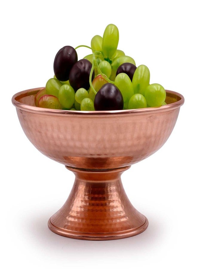 Amitofo Copper offering Bowl with Pedestal Hand-beaten - Southeast Asian Monks for Praying Peace Hold Food and Flowers for Urli,Pooja,Haldi,Fruit - Image 1