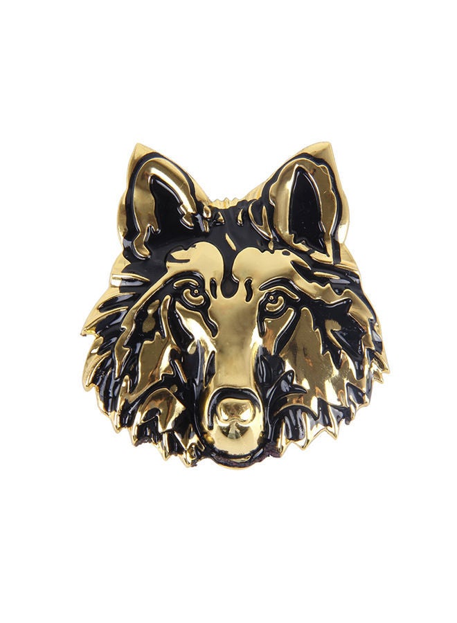 NIBEMINENT Wolf Head Shape Shining Metal Car Sticker - Image 1