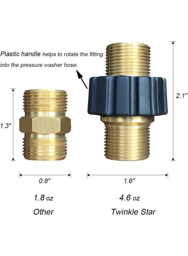 Twinkle Star Pressure Washer Hose Quick Connector, M22 Metric Male Thread Fitting, Twis375 - Image 2