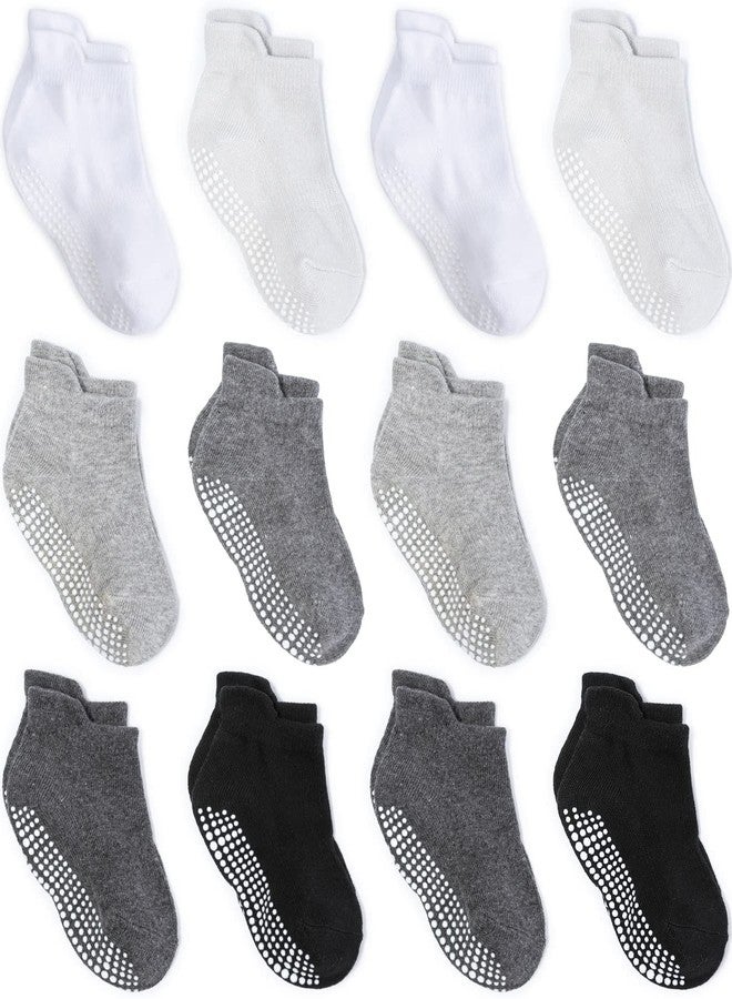 ZAPLES جوارب زابلز للأطفال الرضع والصغار، مانعة للانزلاق، بنعل مانع للانزلاق، لون رمادي، من 1 إلى 3 سنوات - Image 1