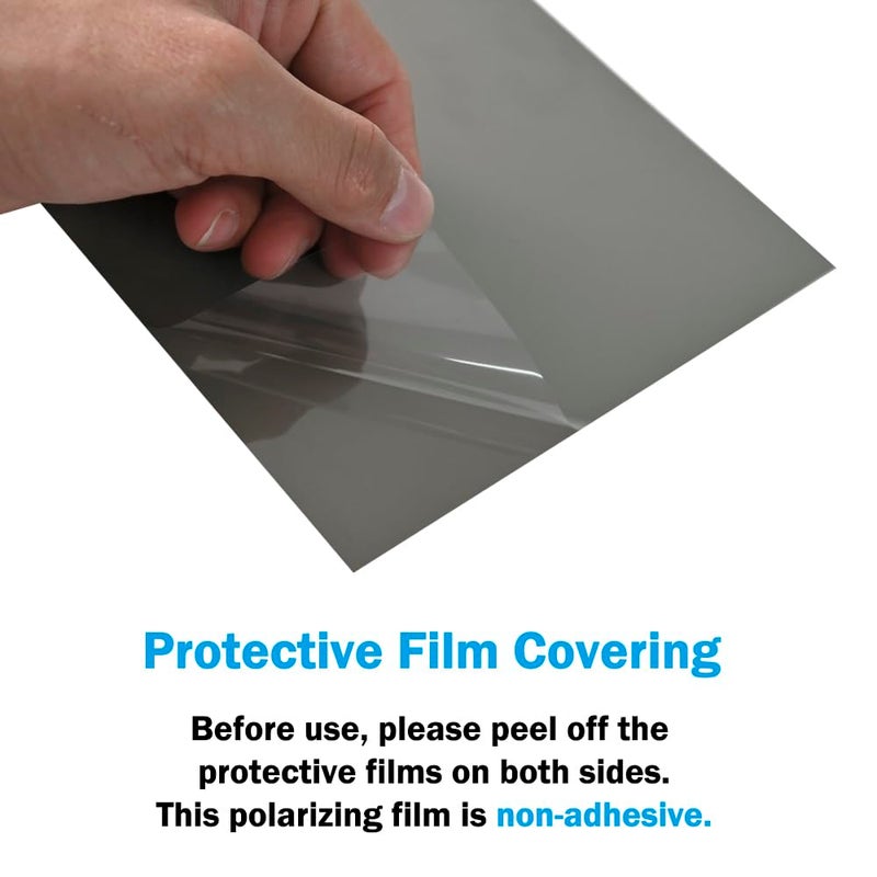 RENIAN Polarized Film Sheets 3 PCS 7.8x5.9in/ 20x15cm Polarizer Linear Polarizing Filter Non-Adhesive for Educational Physics Photography Lighting - Image 5